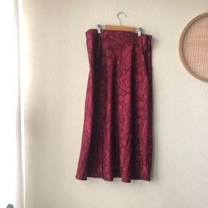 Urban Outfitters Flowy Crimson Mid-Length Skirt